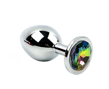 35MM Butt Plug mit buntem Kristall