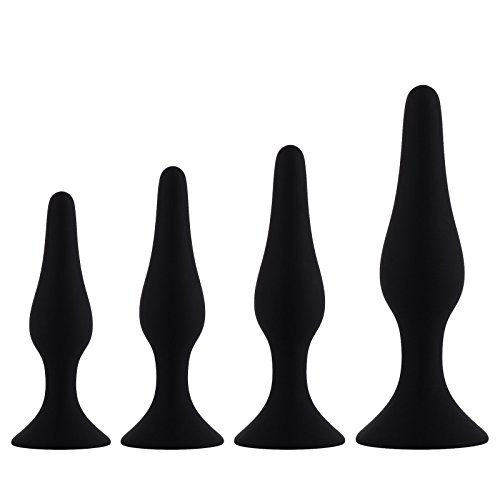 Analplug Set Multi Size Silikon mit Saugnapf